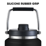 BAUMR-AG 3.8L Double Wall Insulated Stainless Steel Water Bottle, Drink Jug with Handle, Black - Extra Image