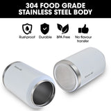 Baumr-AG 3.8L Double Wall Insulated Stainless Steel Water Bottle, Drink Jug with Handle, White - Top-Down View