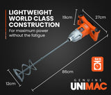 UNIMAC Mixer Stirrer Drywall Mortar Plaster Cement Render Paint Tile Handheld - Low Angle