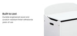 DELTA CHILDREN Deluxe Toy Box Kids Furniture Chest Bedroom Wooden Storage White - Front View
