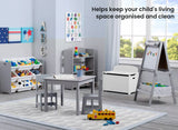 DELTA CHILDREN Deluxe Toy Box Kids Furniture Chest Bedroom Wooden Storage White - 45-Degree Angle