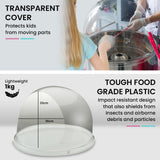EUROCHEF 1100W Commercial Fairy Floss Machine, Cotton Candy Maker with Bubble Cover - 45-Degree Angle
