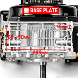 Baumr-AG 7HP DIESEL Stationary Engine 4 Stroke OHV Horizontal Shaft Motor - Rear View