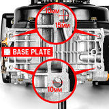 Baumr-AG 7HP DIESEL Stationary Engine 4 Stroke OHV Horizontal Shaft Motor - Close-Up Angle