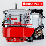 Baumr-AG 6.5HP Petrol Stationary Engine Motor 4-Stroke OHV Horizontal Shaft Recoil Start - Rear View