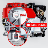 Baumr-AG 6.5HP Petrol Stationary Engine Motor 4-Stroke OHV Horizontal Shaft Recoil Start - Close-Up Angle