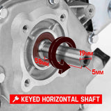 Baumr-AG 7HP Petrol Engine Stationary Motor OHV Horizontal Shaft Electric Start 4-stroke - Top-Down View