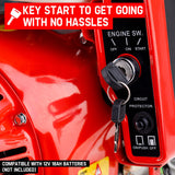 Baumr-AG 7HP Petrol Engine Stationary Motor OHV Horizontal Shaft Electric Start 4-stroke - Close-Up Angle