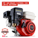 Baumr-AG 7HP Petrol Stationary Engine OHV 4-Stroke Horizontal Shaft Replacement Motor - Front View