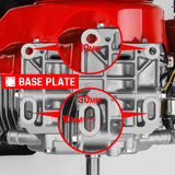 Baumr-AG 13HP Petrol Stationary Engine OHV 4 Stroke Horizontal Shaft Electric Start Motor - Rear View