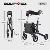 136kg Capacity | Lightweight Design | Adjustable Height - Rear View