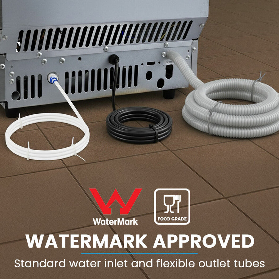 POLYCOOL Commercial Ice Maker Machine, up to 60kg/24hr, Timer & Self Cleaning Programs