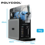 POLYCOOL 3L Slushie Frozen Drink Maker, Home Slush Machine, Fast Chilling, Easy Digital Controls - Low Angle