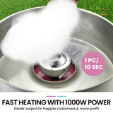 EUROCHEF 1000W Commercial Cotton Candy Machine Fairy Floss Maker - Side View