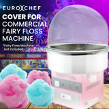 EUROCHEF Commercial Fairy Floss Cotton Candy Maker Machine Bubble Cover 52cm - Close-Up Angle