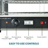 EUROCHEF Commercial Food Warmer Electric 1000W 4-Tier Hot Display Stainless Steel Cabinet - Top-Down View