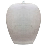 PROTEGE Pot Style Solar Water Feature Fountain, with Panel Kit, LED Lights, Light Grey - Rear View