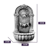 PROTEGE Lion Head Solar Powered Water Feature Fountain, Traditional Design, with Panel Kit, LED Lights - Extra Image