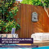 PROTEGE Lion Head Solar Powered Water Feature Fountain, Traditional Design, with Panel Kit, LED Lights - Extra Image