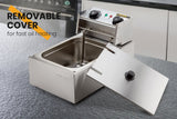 EuroChef Commercial Electric Deep Fryer Frying Basket Chip Cooker Fry Scoop - Top-Down View