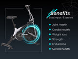 PROFLEX Air Bike Fan Resistance Exercise Fitness Home Gym Bicycle Black Pulse - Top-Down View