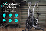PROFLEX Air Bike Fan Resistance Exercise Fitness Home Gym Bicycle Black Pulse - 45-Degree Angle