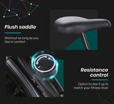 PROFLEX Air Bike Fan Resistance Exercise Fitness Home Gym Bicycle Black Pulse - Extra Image