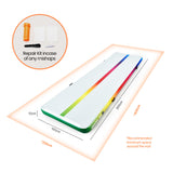 PROFLEX  300x100x10cm Inflatable Air Track Mat Tumbling Gymnastics, Multi-Coloured (No Pump) - Rear View