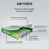 PROFLEX  300x100x10cm Inflatable Air Track Mat Tumbling Gymnastics, Multi-Coloured (No Pump) - Close-Up Angle