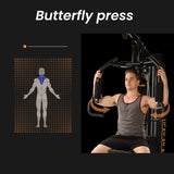 PROFLEX Multi Home Gym Station Bench Press Preacher Cable Machine Back Equipment - Extra Image