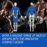 PROFLEX Multi Home Gym Station Bench Press Preacher Cable Machine Back Equipment - 45-Degree Angle