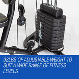 PROFLEX Multi Home Gym Station Bench Press Preacher Cable Machine Back Equipment - Rear View