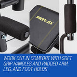 PROFLEX Multi Home Gym Station Bench Press Preacher Cable Machine Back Equipment - Close-Up Angle