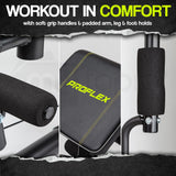 PROFLEX Home Gym Multi-function Exercise Equipment Machine Fitness Weight Bench - 45-Degree Angle