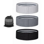 PROFLEX 3-Piece Hip Resistance Band with Storage Bag, Grey, Dark Grey, Black Pack