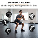 PROFLEX 3-Piece Hip Resistance Band with Storage Bag, Grey, Dark Grey, Black Pack