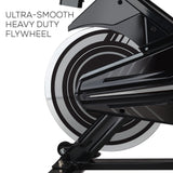 PROFLEX Spin Bike Flywheel Commercial Gym Exercise Home Fitness Grey - Front View