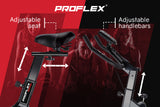PROFLEX Spin Bike Flywheel Commercial Gym Exercise Home Fitness Red - 45-Degree Angle
