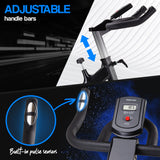 PROFLEX Spin Bike - Flywheel Commercial Gym Exercise Home Workout Grey - Top-Down View