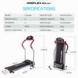 PROFLEX Electric Mini Walking Treadmill Compact Exercise Equipment Fitness Machine - Rear View