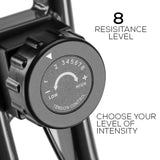 PROFLEX Folding Magnetic Exercise X-Bike - Bicycle Cycling Flywheel Fitness - Top-Down View