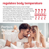 Kingston Slumber Mattress DOUBLE Size Bed Euro Top Pocket Spring Firm Bedding Foam 34CM - 45-Degree Angle