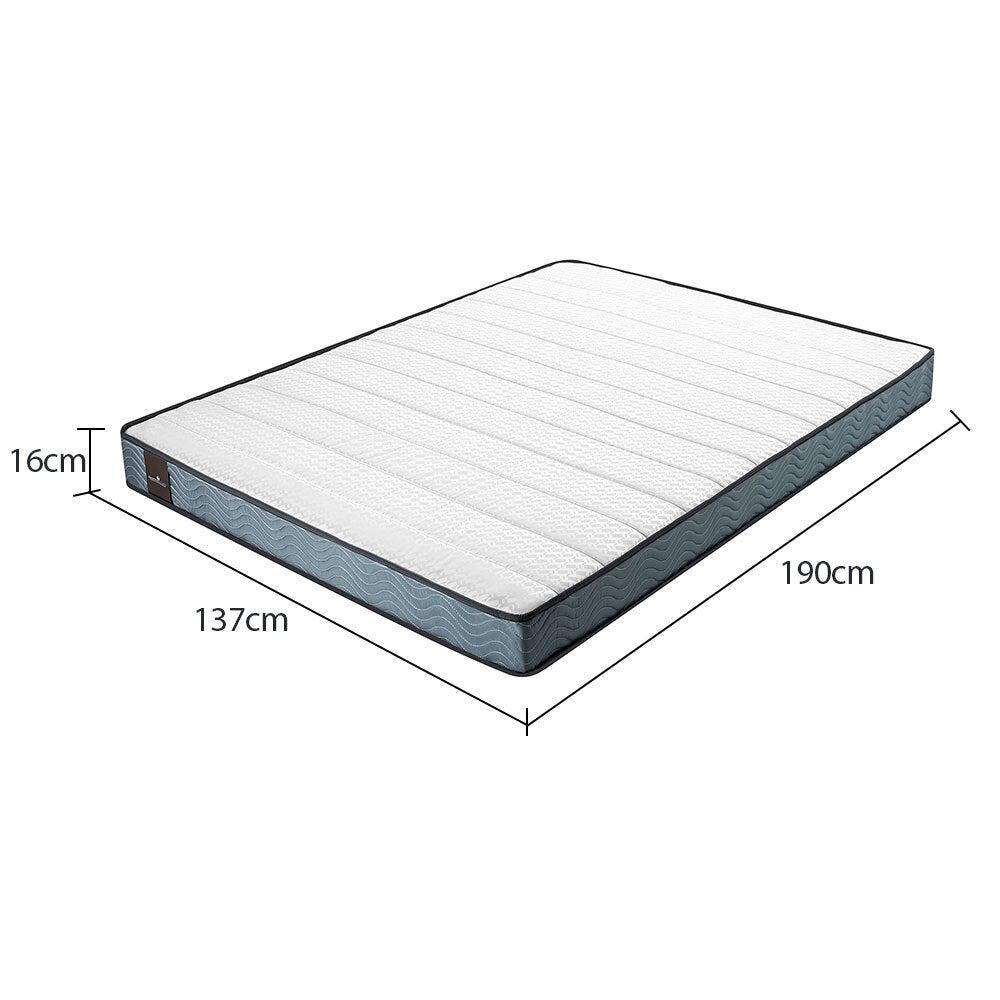 Kingston Slumber Mattress QUEEN Size Bed Euro Top Pocket Spring Bedding Firm Foam 33CM