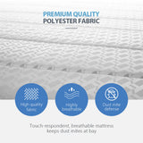 Kingston Slumber Mattress QUEEN Size Bed Euro Top Pocket Spring Bedding Firm Foam 33CM - Low Angle
