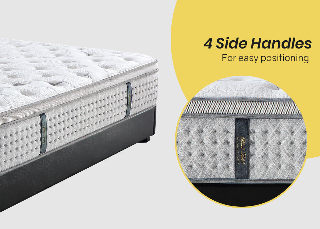 Kingston Slumber Mattress KING SINGLE Size Bed Euro Top Pocket Spring Bedding Foam 34CM
