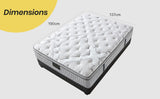 Kingston Slumber Mattress KING SINGLE Size Bed Euro Top Pocket Spring Bedding Foam 34CM - Rear View