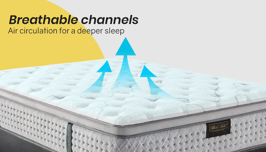 Kingston Slumber Mattress KING SINGLE Size Bed Euro Top Pocket Spring Bedding Foam 34CM