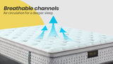 Kingston Slumber Mattress KING SINGLE Size Bed Euro Top Pocket Spring Bedding Foam 34CM - Low Angle