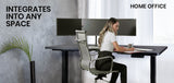 Fortia L Shaped Sit To Stand Up Corner Standing Desk 72-120cm Dual Motor Adjustable Height Electric 80kg Load Right-Hand Sided Black - Close-Up Angle