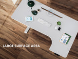 Fortia L Shaped Sit To Stand Up Corner Standing Desk 72-120cm Dual Motor Adjustable Height Electric 80kg Load Right-Hand Sided White - Extra Image